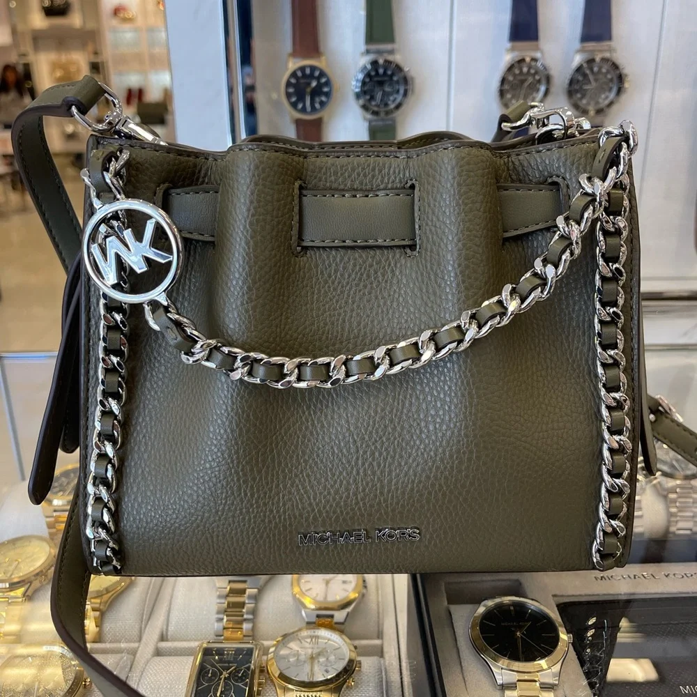 MICHAEL KORS Mina Small Chain Convertible Crossbody XBody Bag
Olive Belted
NWT - Picture 9 of 16